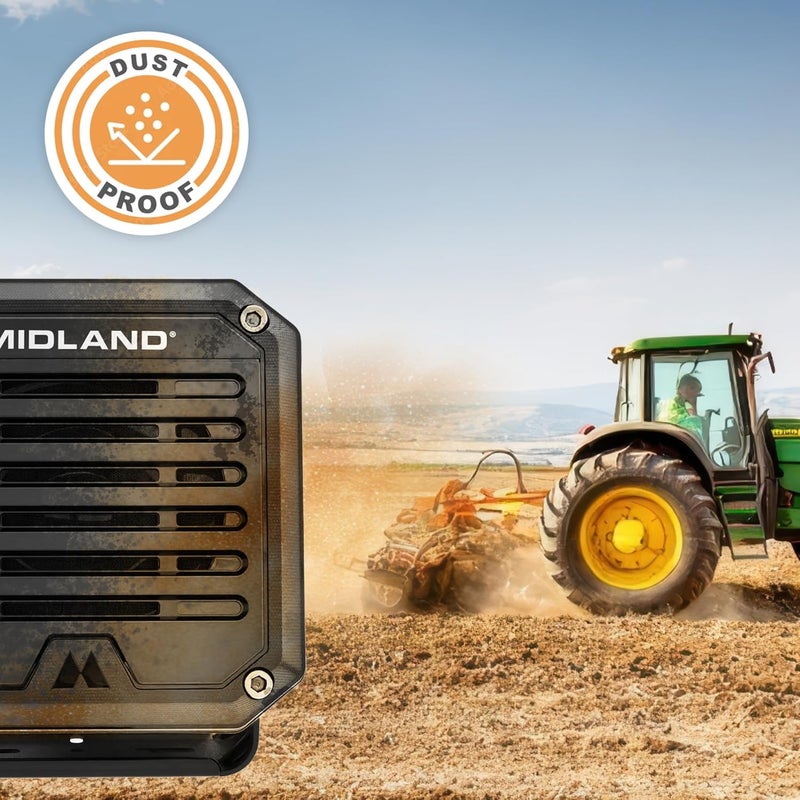 Midland - SPK100 Heavy-Duty 20W External Speaker - 180 Degrees Swivel Base Bracket Works with All CB and MXT Radios 8-OHM Sound System 3.5mm Audio Plug - Easy Installation Waterproof Design - Image 4